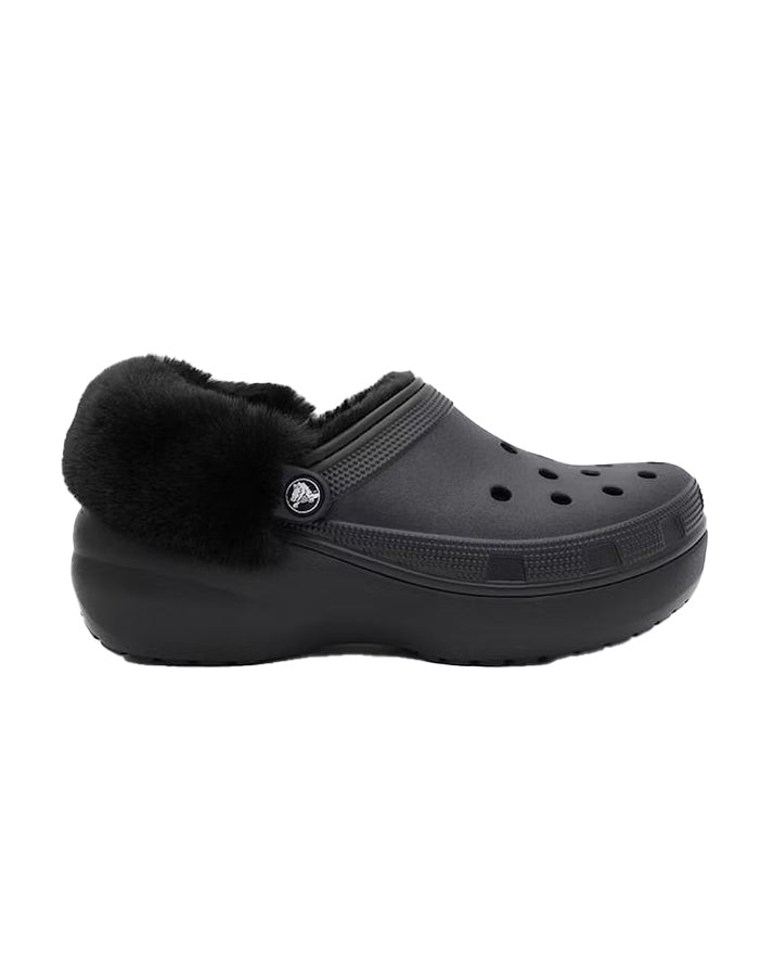 crocs classic platform fuzz lined cg 