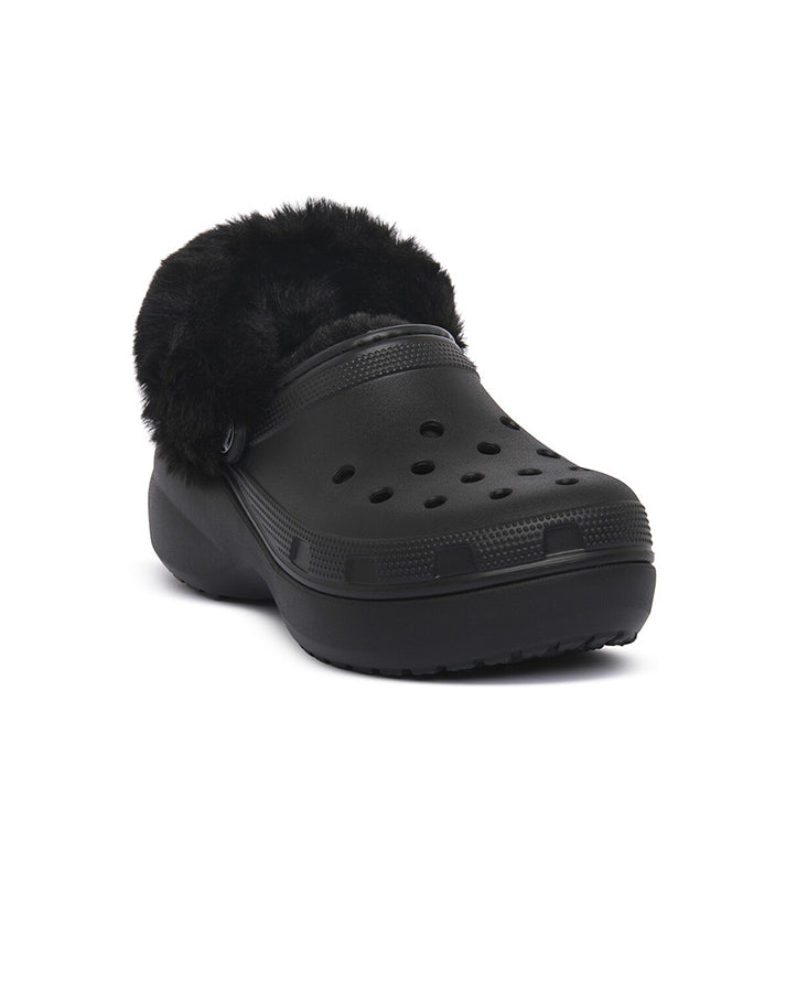 crocs classic platform fuzz lined cg 