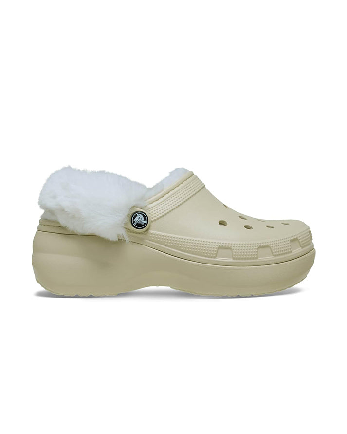 crocs classic platform fuzz lined cg 