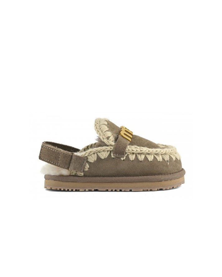 mou kids slipper with strap letter logo 