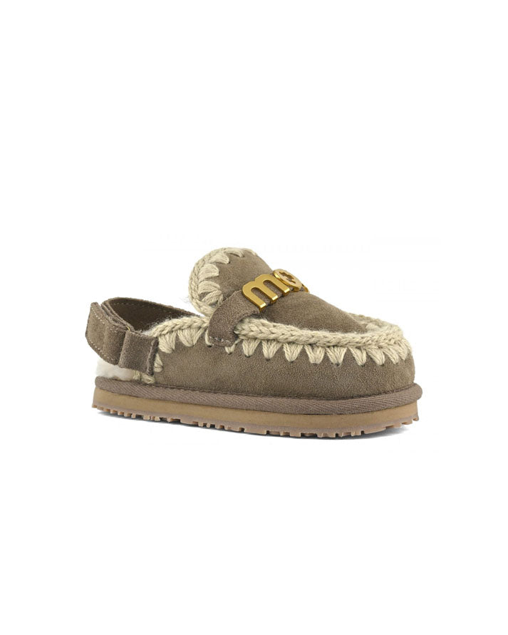 mou kids slipper with strap letter logo 