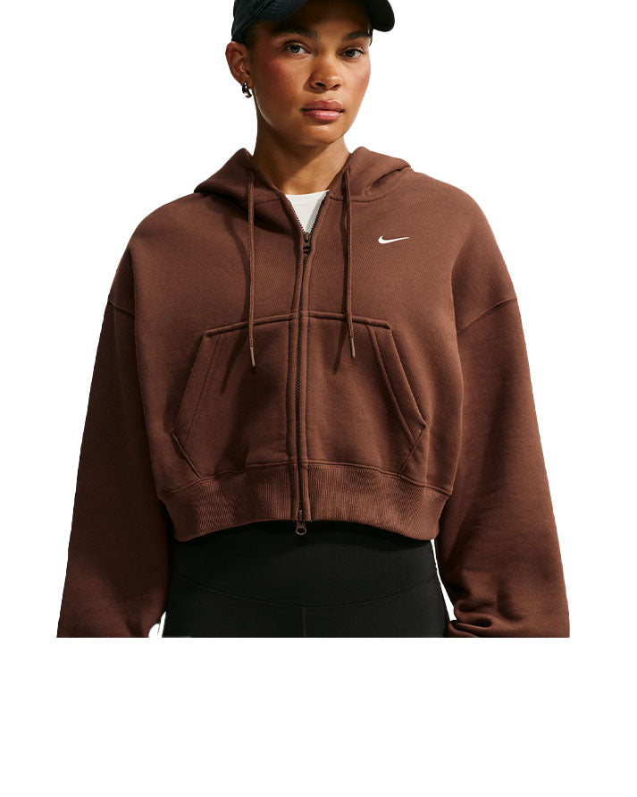 nike tuta completa flc os crop fz hdy+pant 