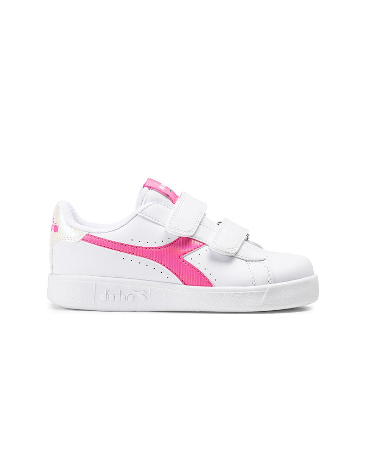 Scarpe Diadora Game p ps girl White/Fucsia Baby