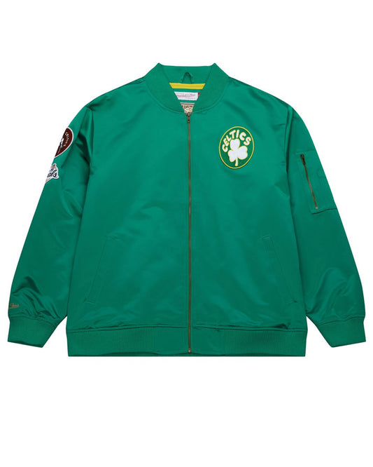 Mitchell&Ness lightweight satin bomber green celtics