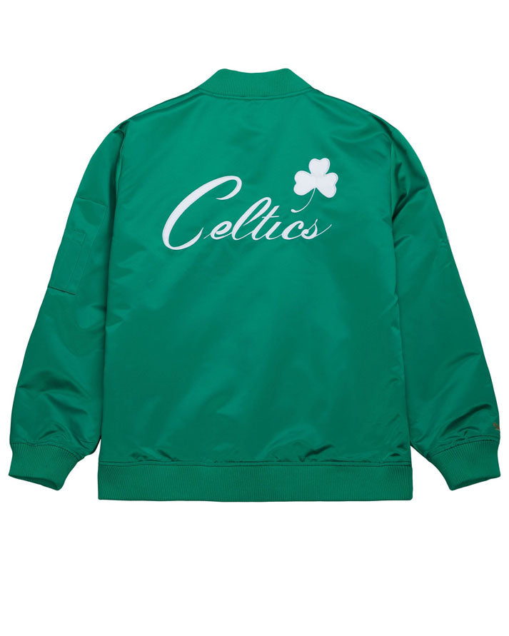 Mitchell&Ness lightweight satin bomber green celtics