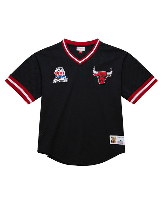 Mitchell&Ness nba fashion mesh v-neck vintage logo chicago bulls<BR/><BR/>