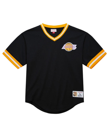 Mitchell&Ness nba fashion mesh v-neck vintage logo lakers<BR/><BR/>