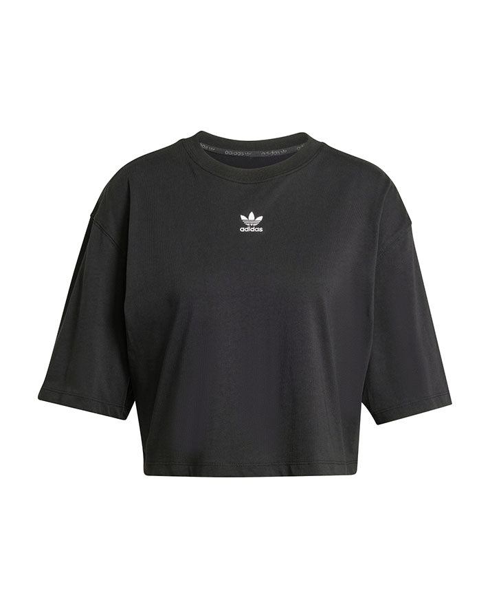 adidas   ess crop tee   black 