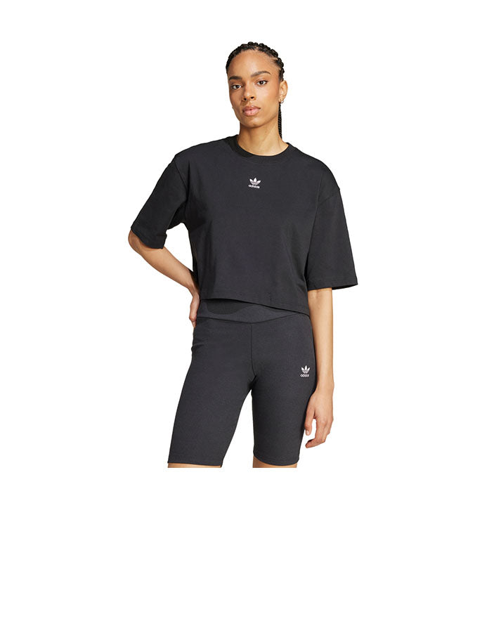 adidas   ess crop tee   black 