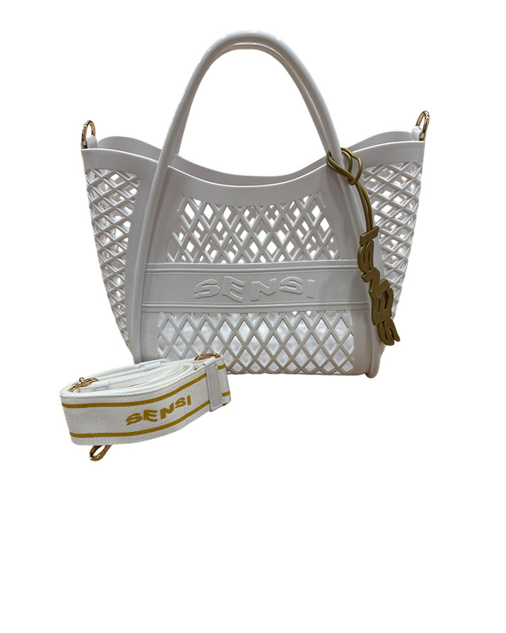 sensi borsa santorini bianco 