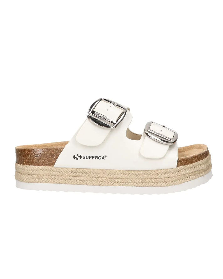 Superga Sandalo Platform Bianco 