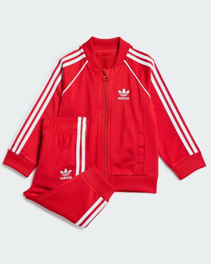 Adidas Tuta Completa Rosso Baby 