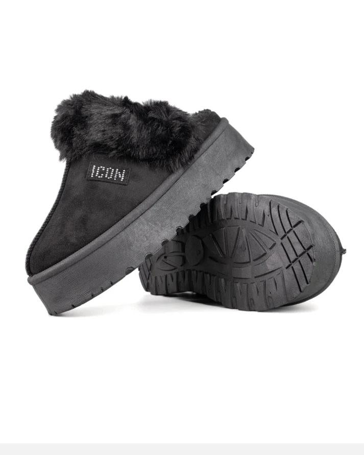 Icon Sabot Pelliccia Nero Donna IC04679SDNERO ICON