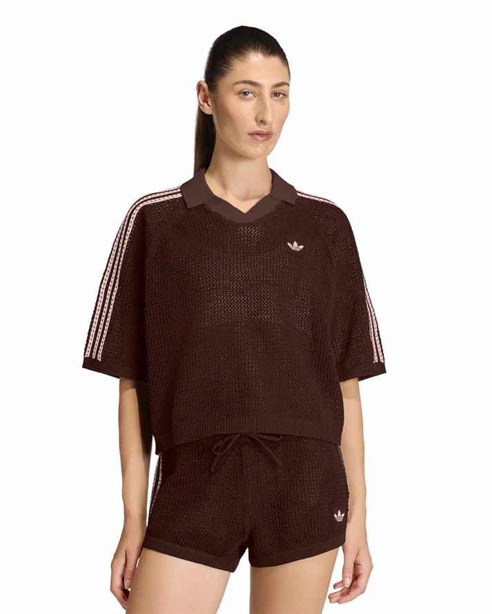 adidas  crochet polo 