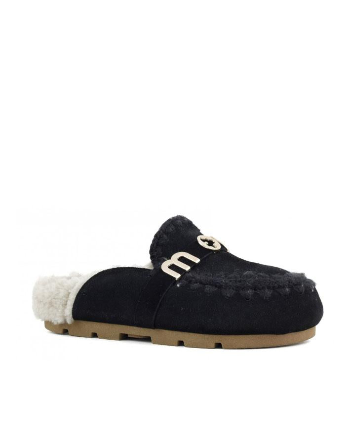 Mou Slide Big Letter Logo Nero FW431000ABKBK MOU