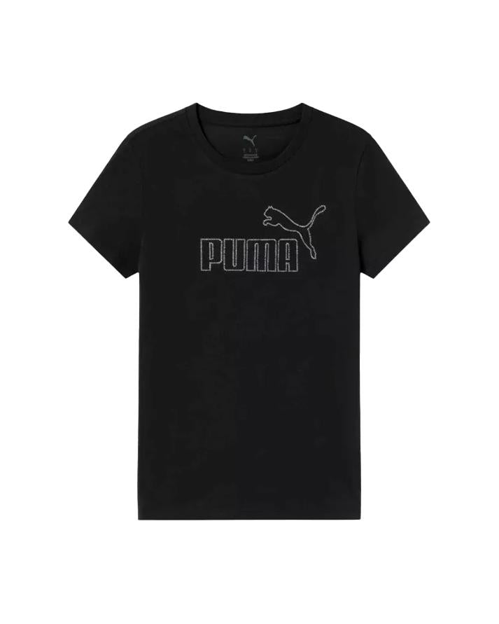 puma set completo  ess rhinestone tee+ shorts strass 