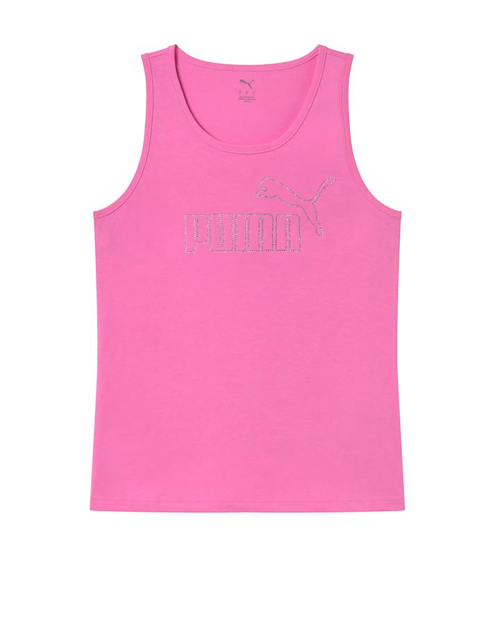 puma set completo  ess logo tank+shorts  rhinestone strass 