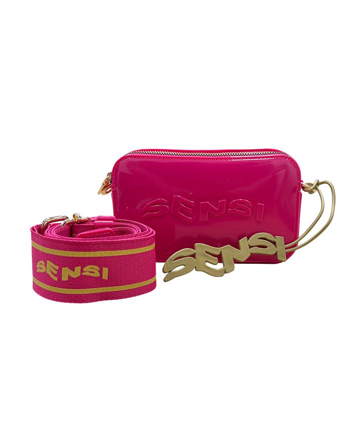 sensi pochette capri bag lampone vernice 