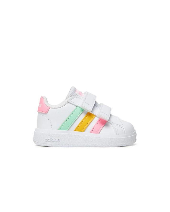Adidas Grand Court 2.0 Bianco Multicolor Infant HP891717 ADIDAS