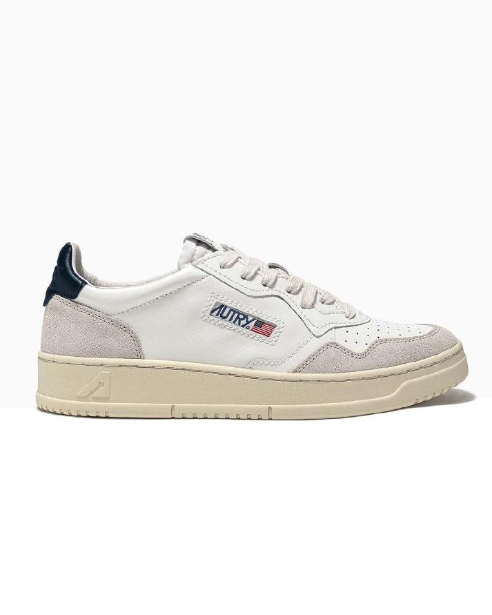 autry medalist low uomo white/navy 