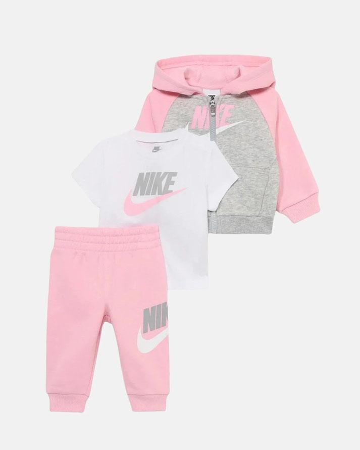 Nike Set Tre Pezzi Rosa Grigio Baby 36N341A0W NIKE