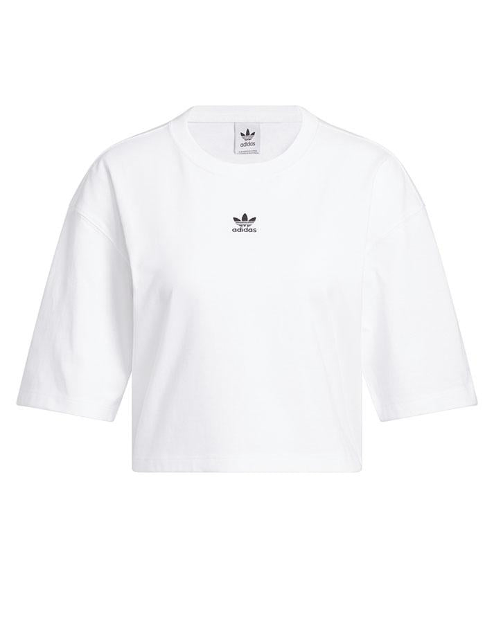 adidas   ess crop tee    white 