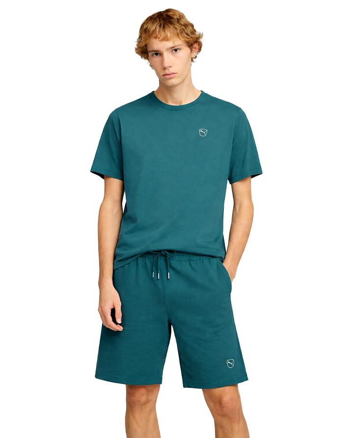 puma set completo ess elevated tee+shorts 
