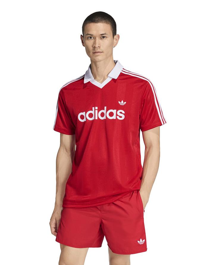 adidas MAGLIA ARCHIVE COLLAR ENGINEERED red 