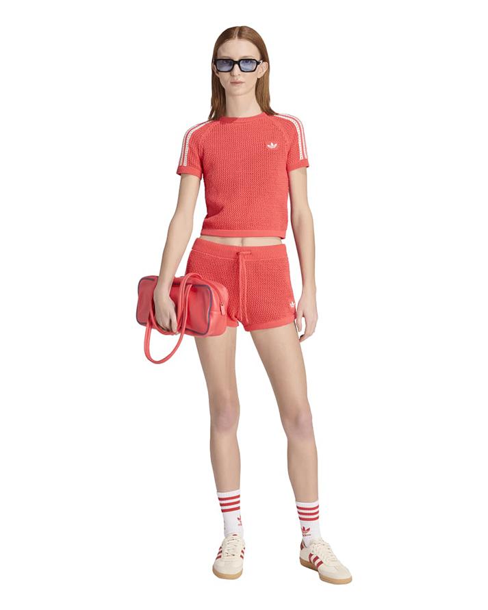 adidas set completo crochet tee+shorts donna 