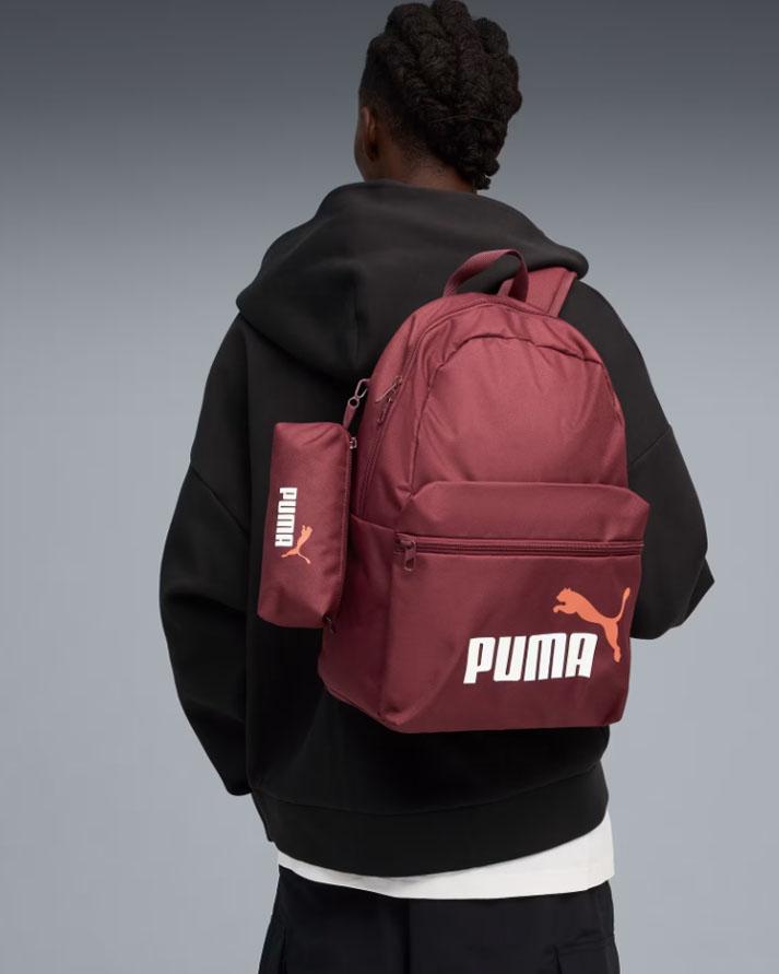 Puma phase backpack Bordeaux con Astuccio 09119120 PUMA