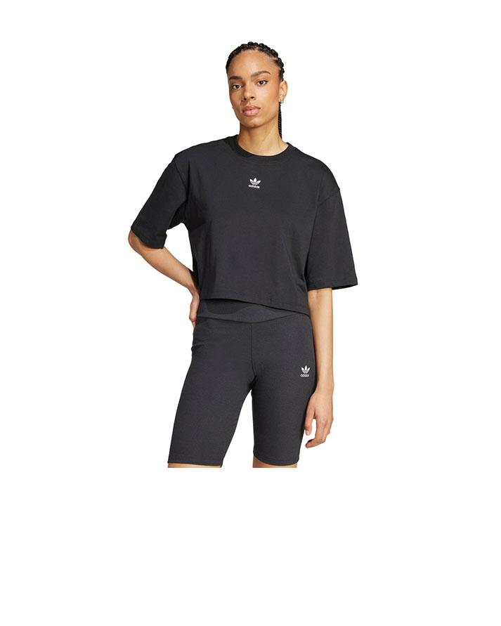adidas   ess crop tee   black 