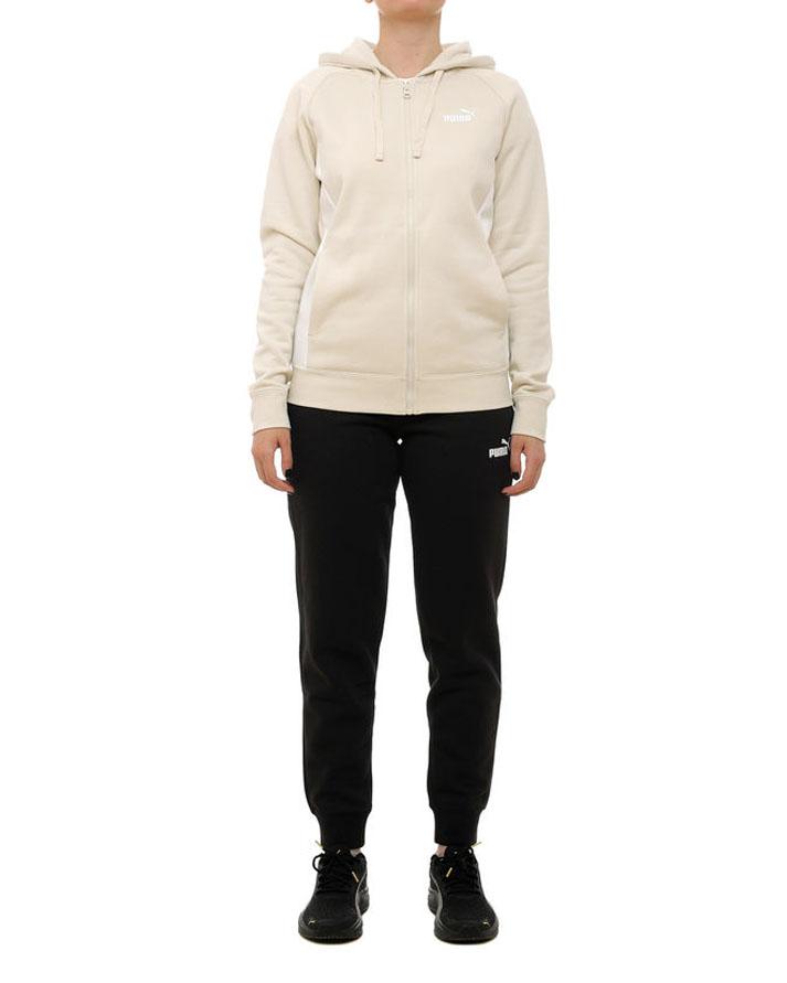 Puma Tuta Completa Donna Zip Panna Nero 69073887 PUMA