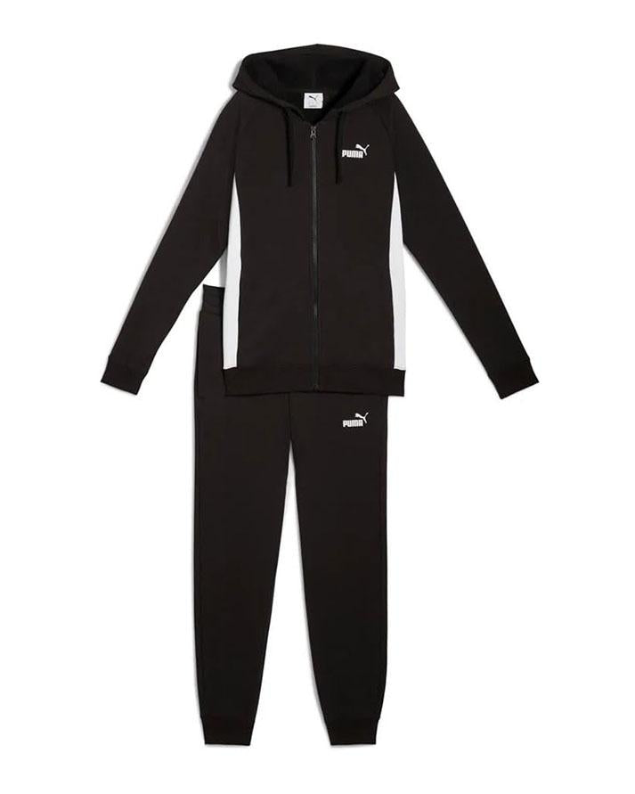 Puma Tuta Completa Donna Zip Nero Bianca 69073801 PUMA