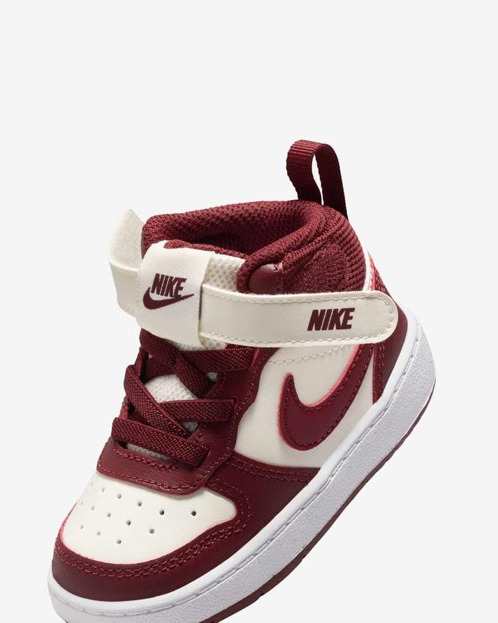 Nike Court borough mid 2 (tdv) Burgundy Infant CD7784013 NIKE