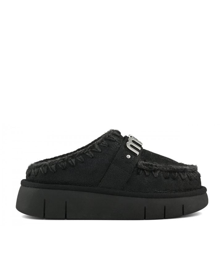 Mou Bounce Clog Special Leather Black FW531001BCBK MOU