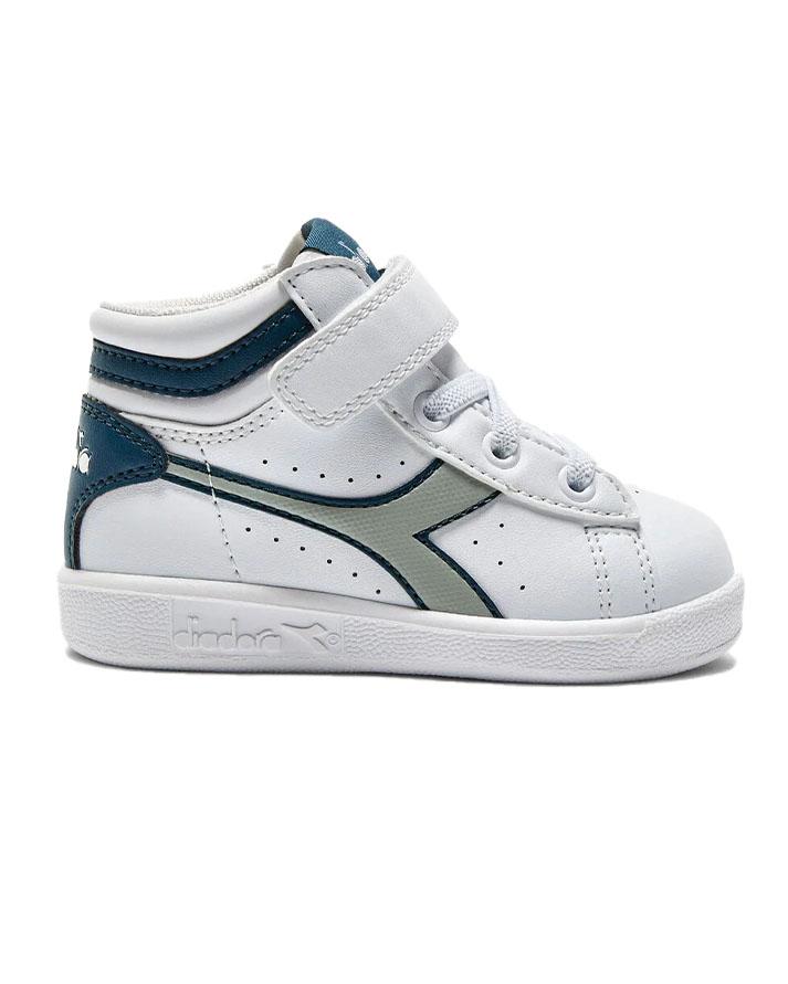 diadora game p high td kids bianco blu 173764C0079 DIADORA