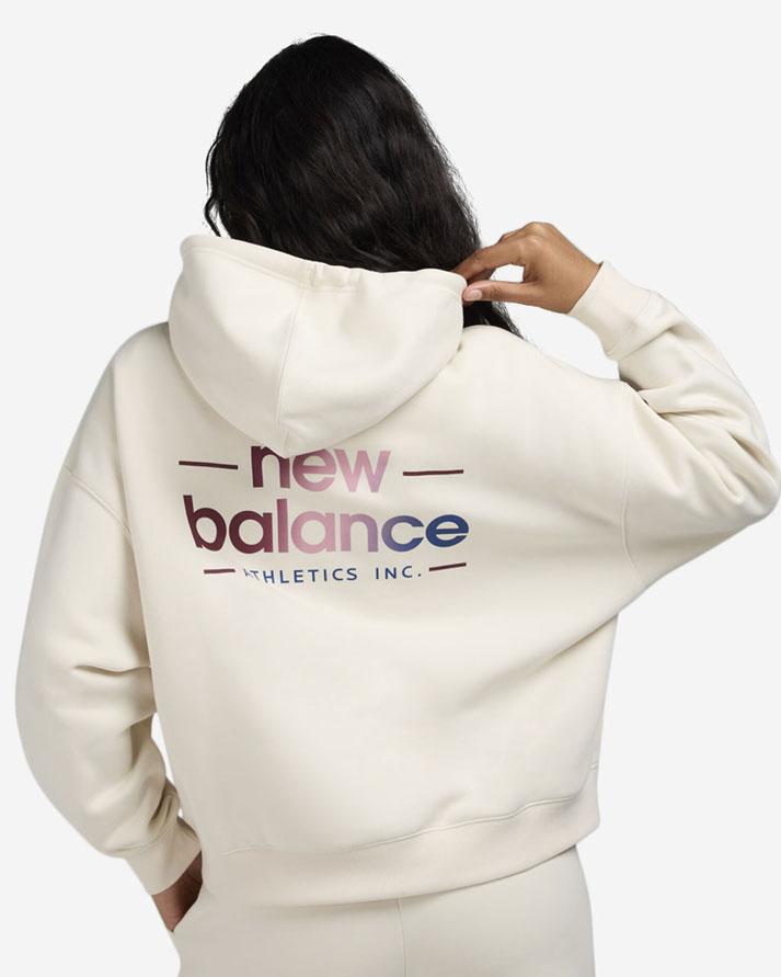 New Balance Tuta Completa reimagined fleece Panna Donna WT53515LIN NEW BALANCE