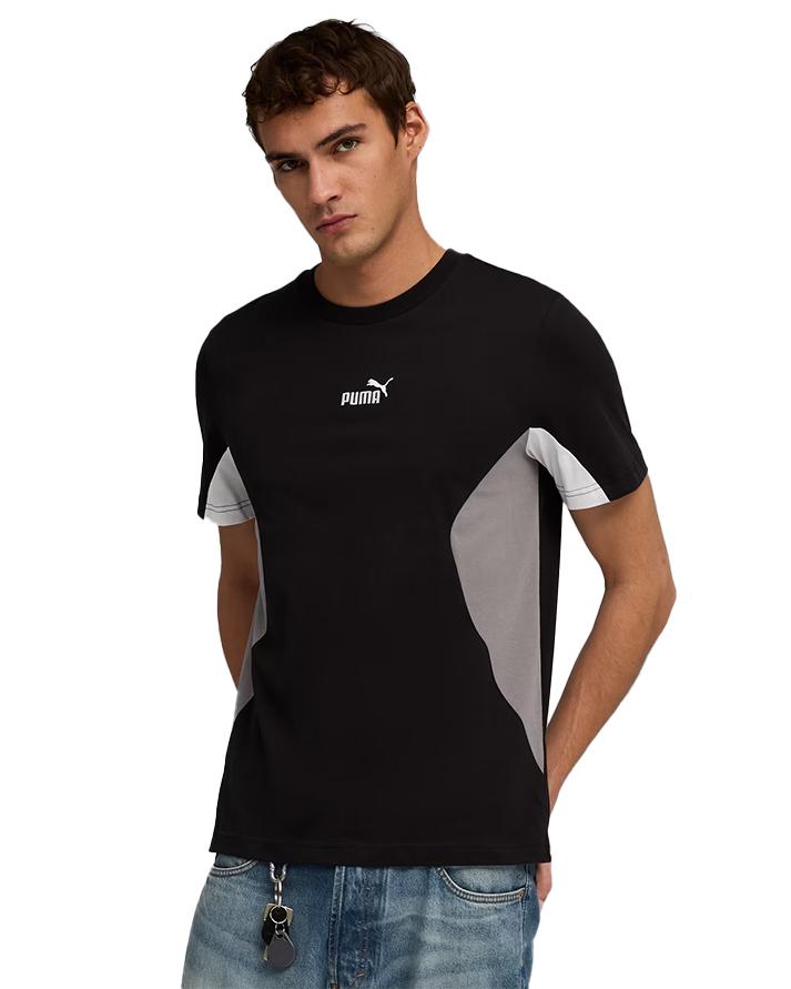 puma set completo  ess block tee+shorts 