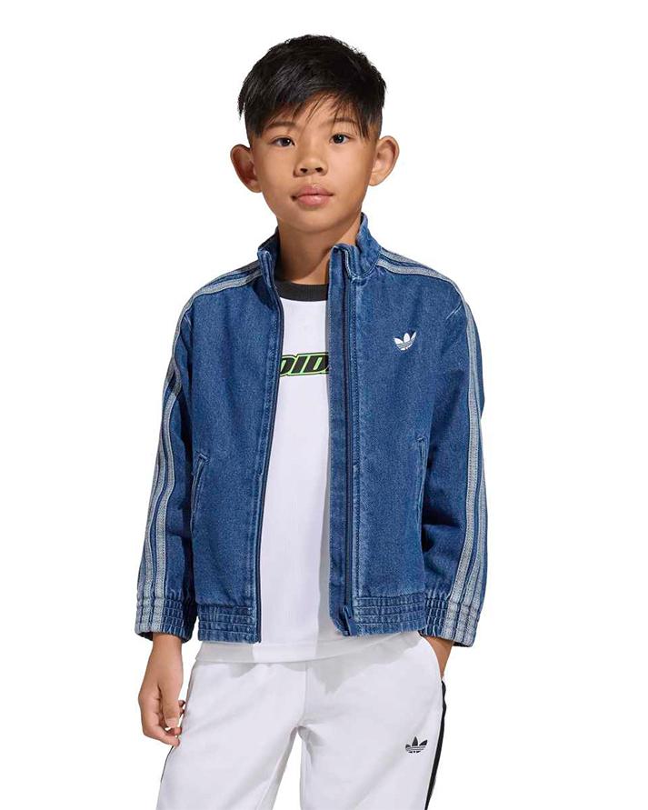 adidas jacket denim blue 