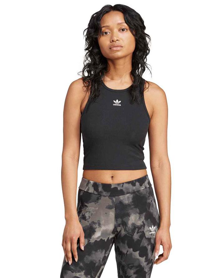 adidas canotta  ess rib tank black 