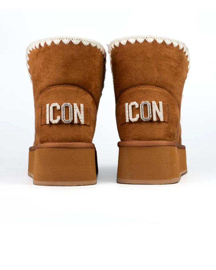 ICON Stivaletto Platform Pelliccia Biscotto IC05265SDBISCOTTO ICON