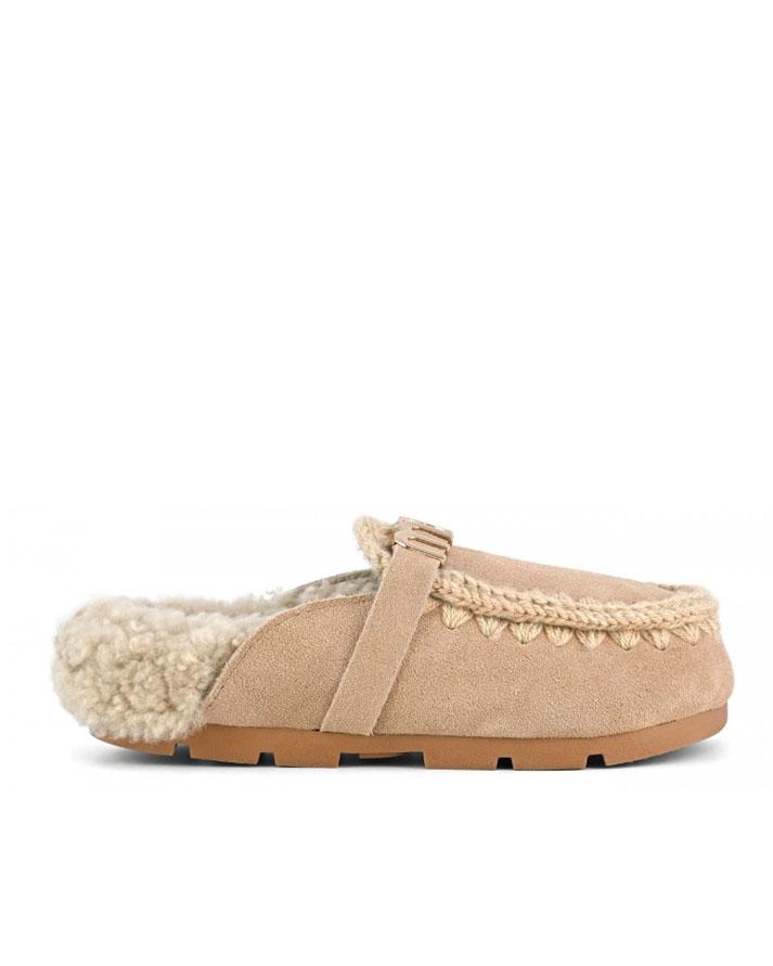 Mou Slide Big Letter Logo Beige FW431000ACAM MOU