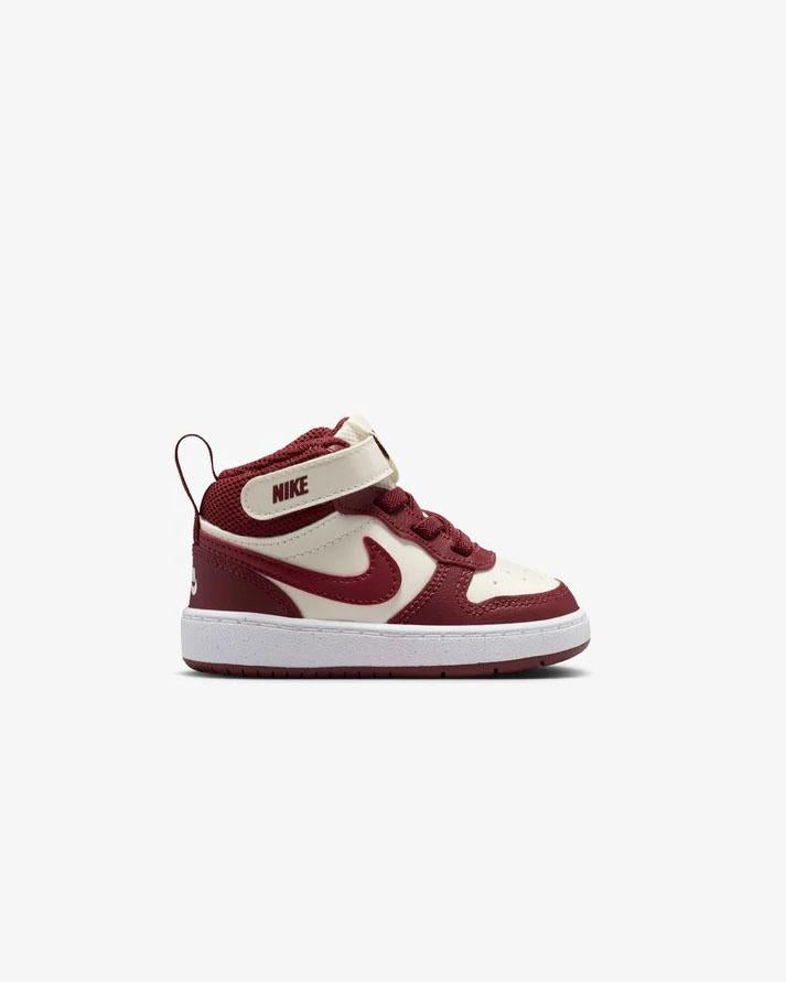 Nike Court borough mid 2 (tdv) Burgundy Infant CD7784013 NIKE