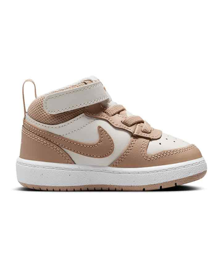 nike court borough mid 2 (tdv) infant beige CD7784125 NIKE