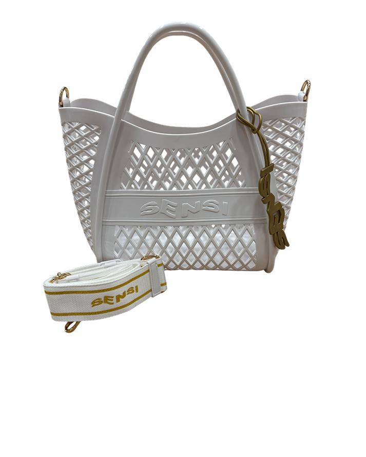 sensi borsa santorini bianco 