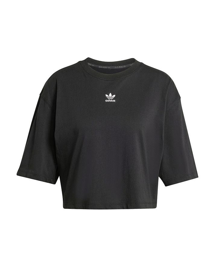 adidas   ess crop tee   black 