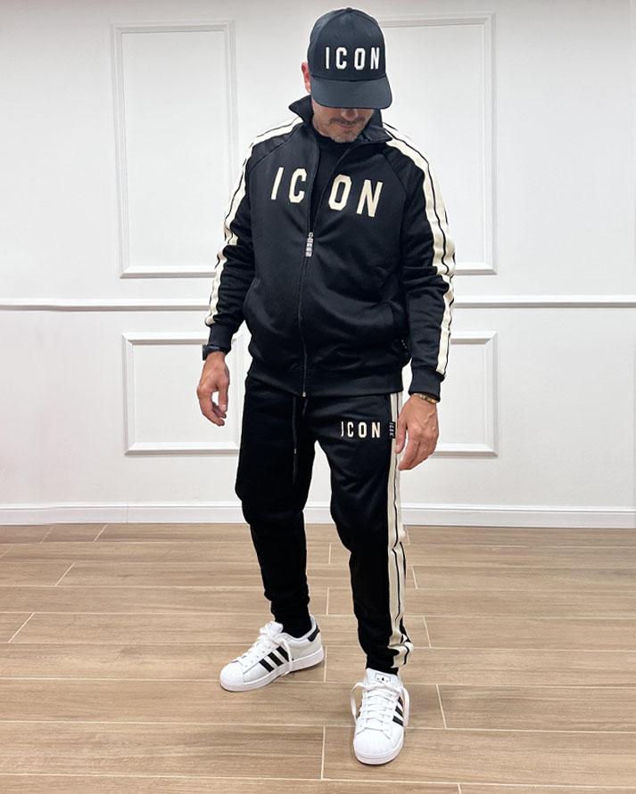 ICON Tuta Completa Uomo Zip Nera ICUF2W6F025NERO ICON