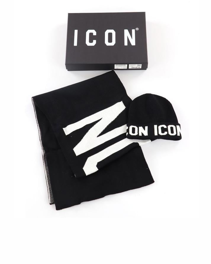 Icon Sciarpa E Cappello ICXF2W6BOX3NERO ICON