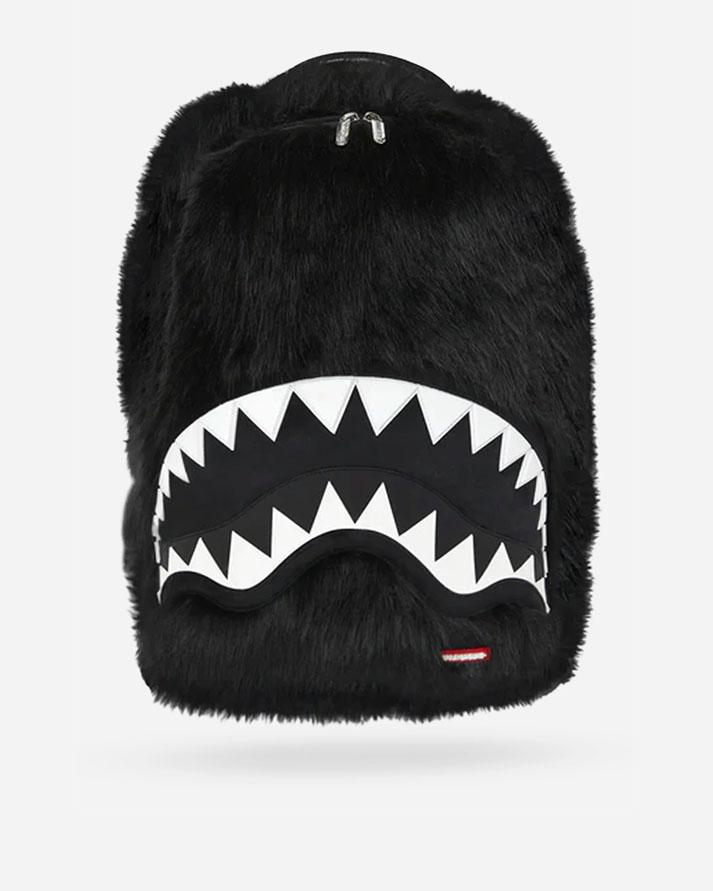 SPRAYGROUND FUR CRAY BLACK BACKPACK 