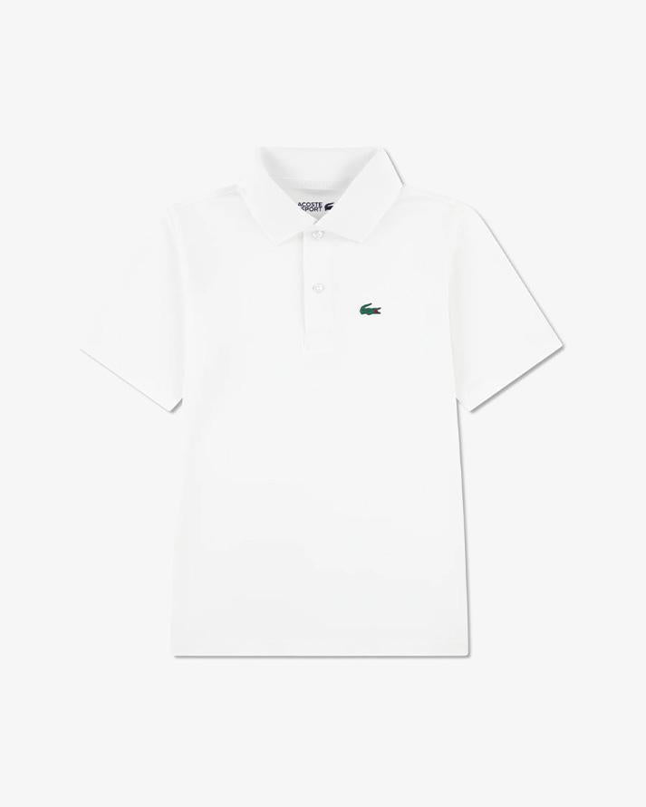 lacoste  lcb sport silicon croc polo kids white 